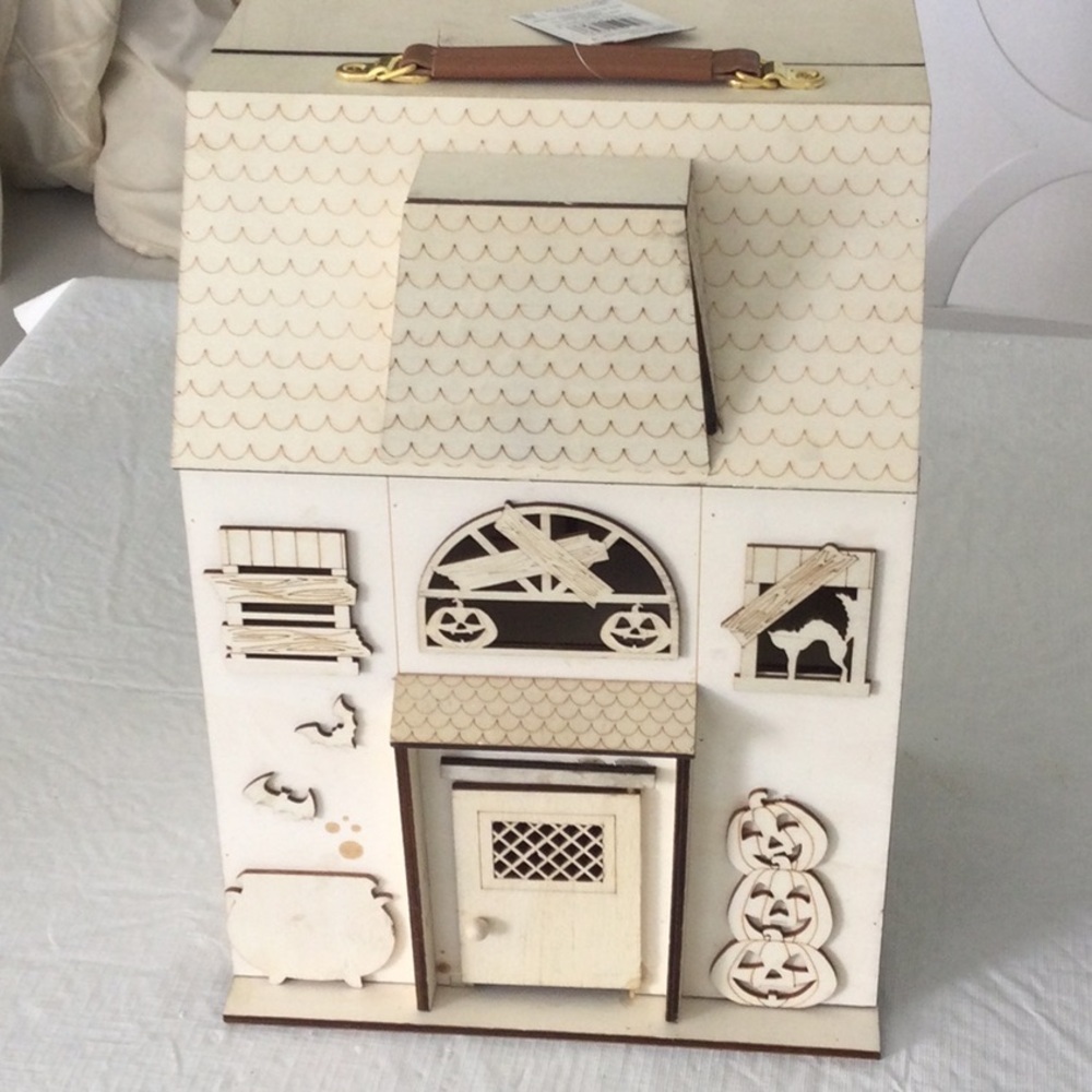 Halloween Themed Wooden Dollhouse